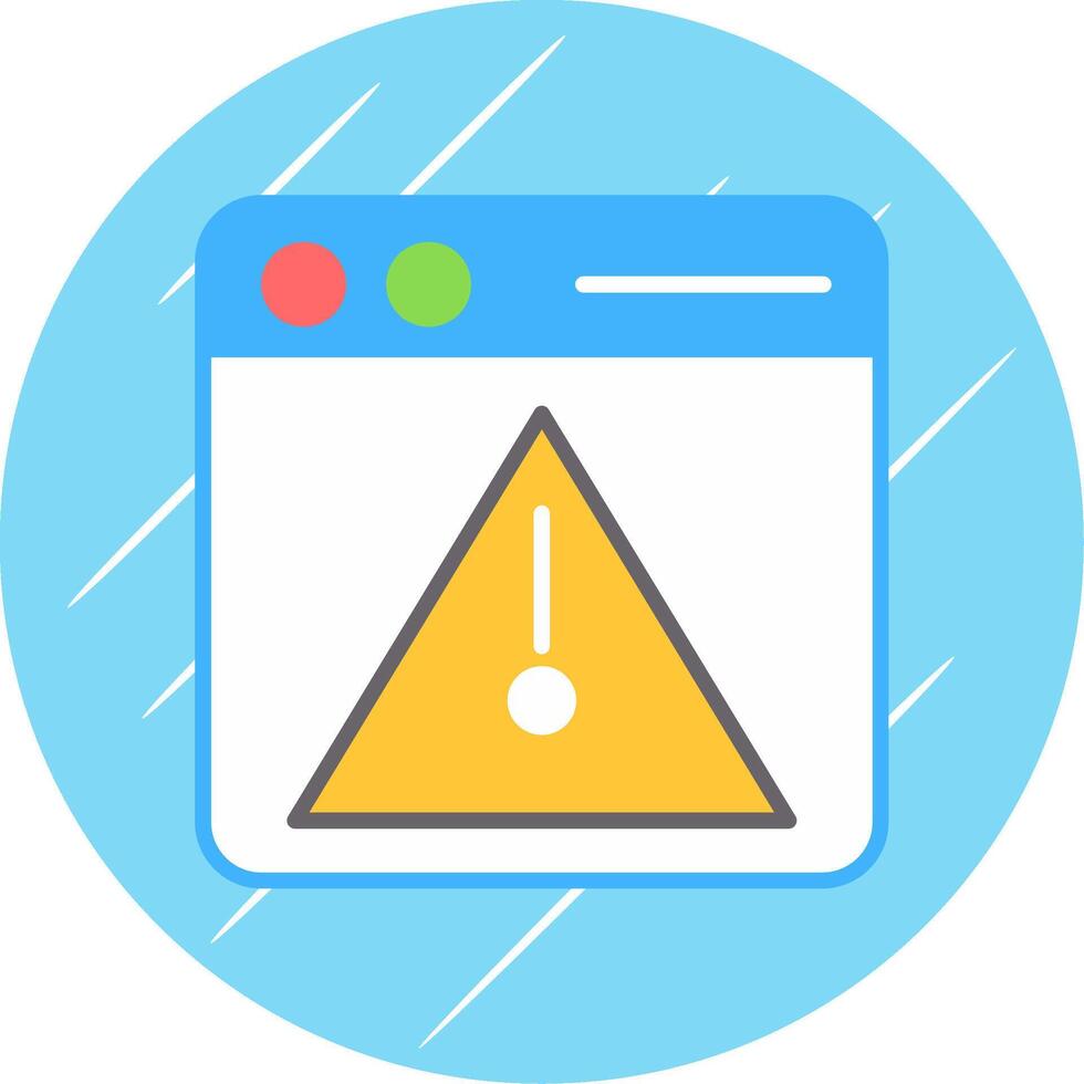 Error Flat Circle Icon Design vector