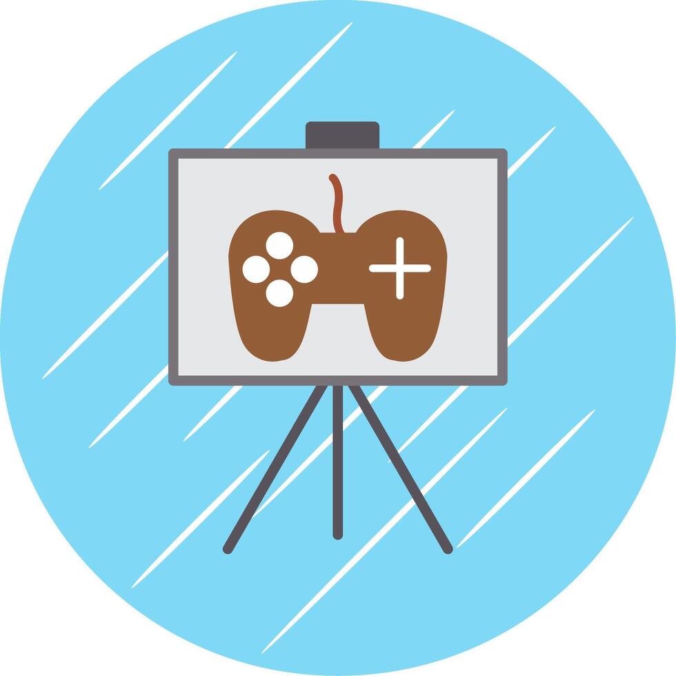 Fine Art Flat Circle Icon Design vector