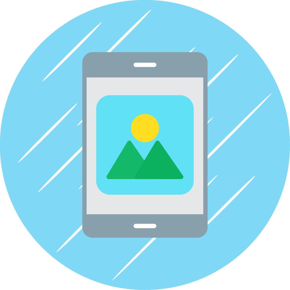 Mobile Application Flat Circle Icon Design vector