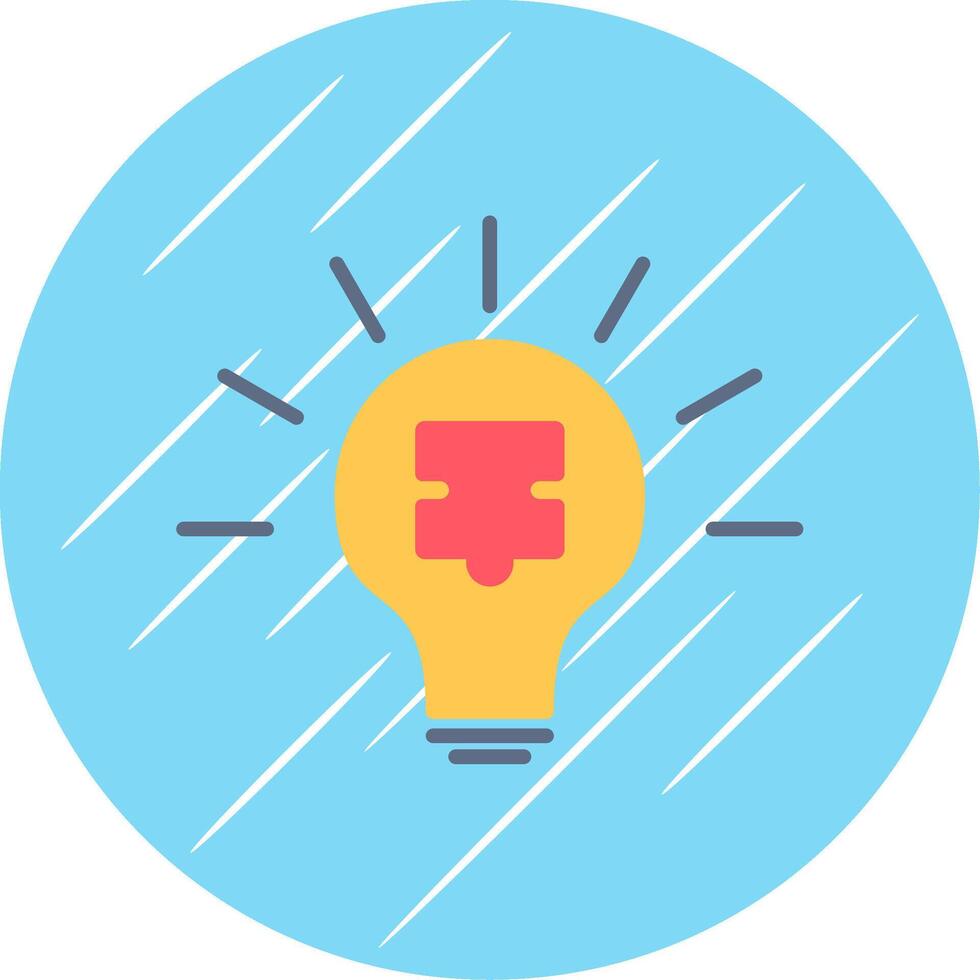 Solution Flat Circle Icon Design vector