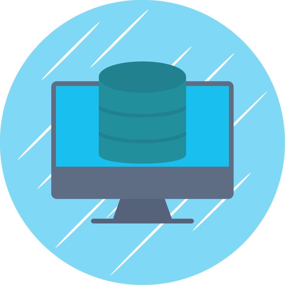 OnLine Circle Multi Circle Database Flat Circle Icon Design vector