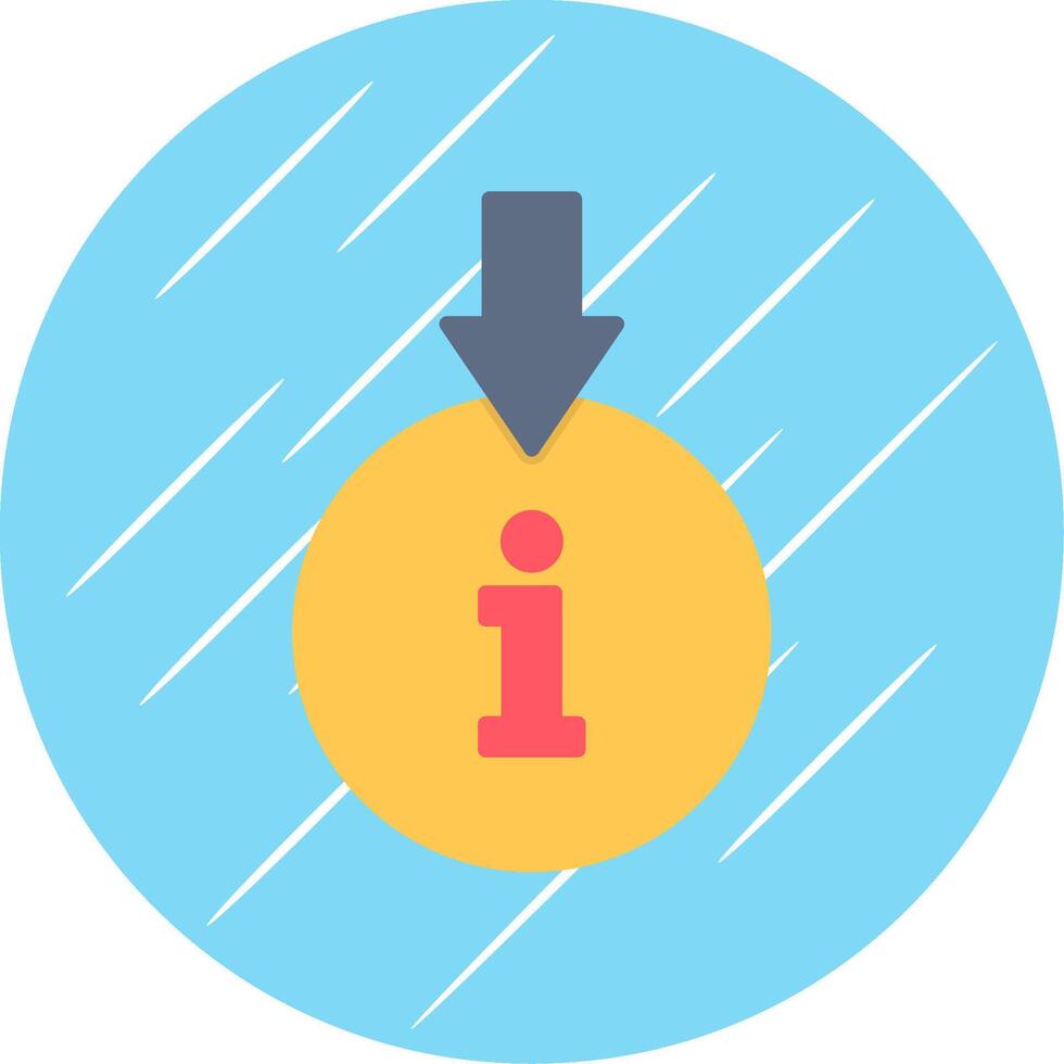 Information Download Flat Circle Icon Design vector