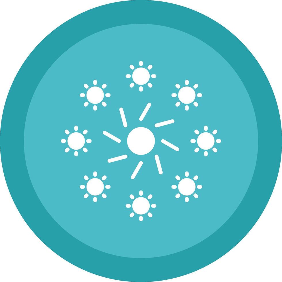 Firework Line Shadow Circle Icon Design vector