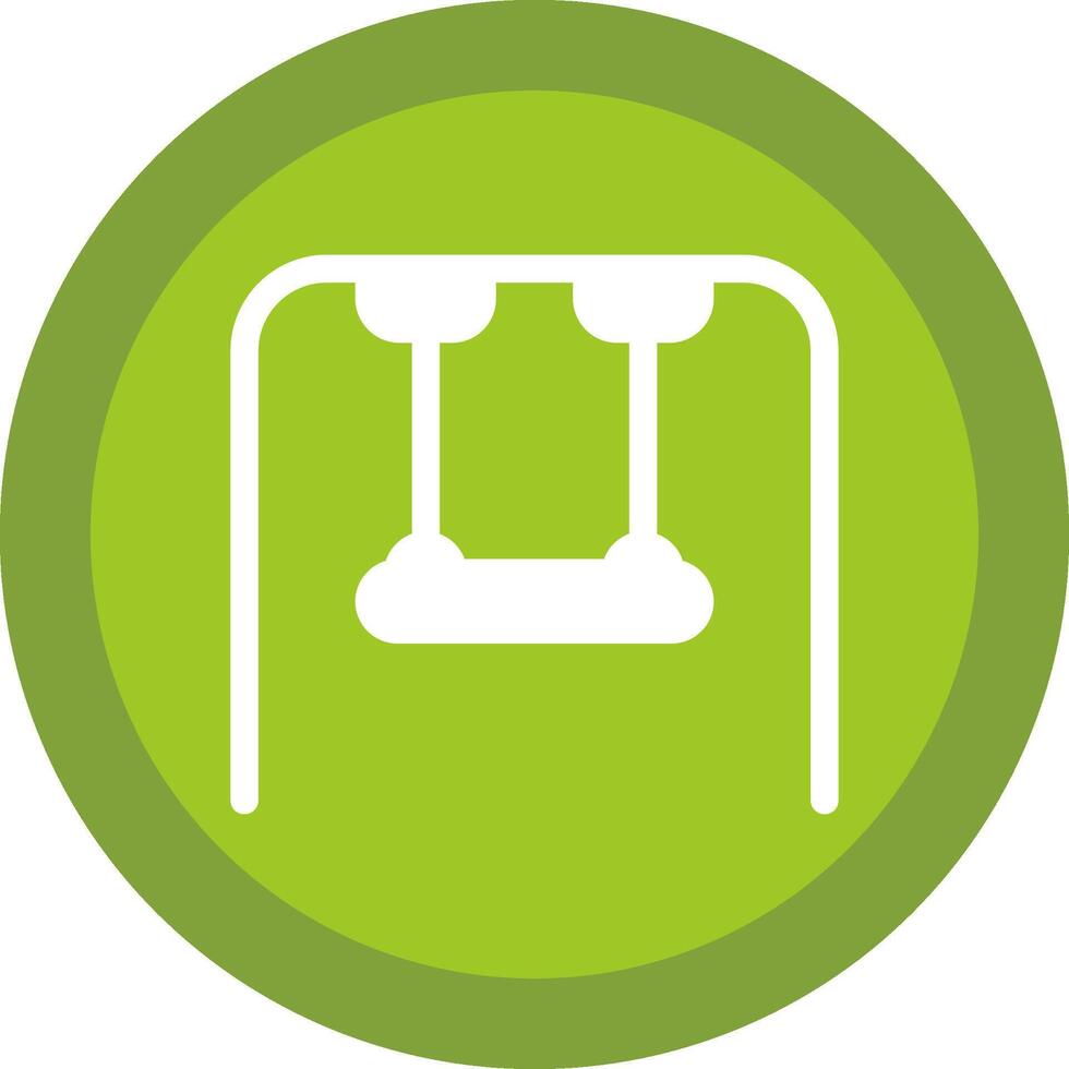 Swing Line Shadow Circle Icon Design vector