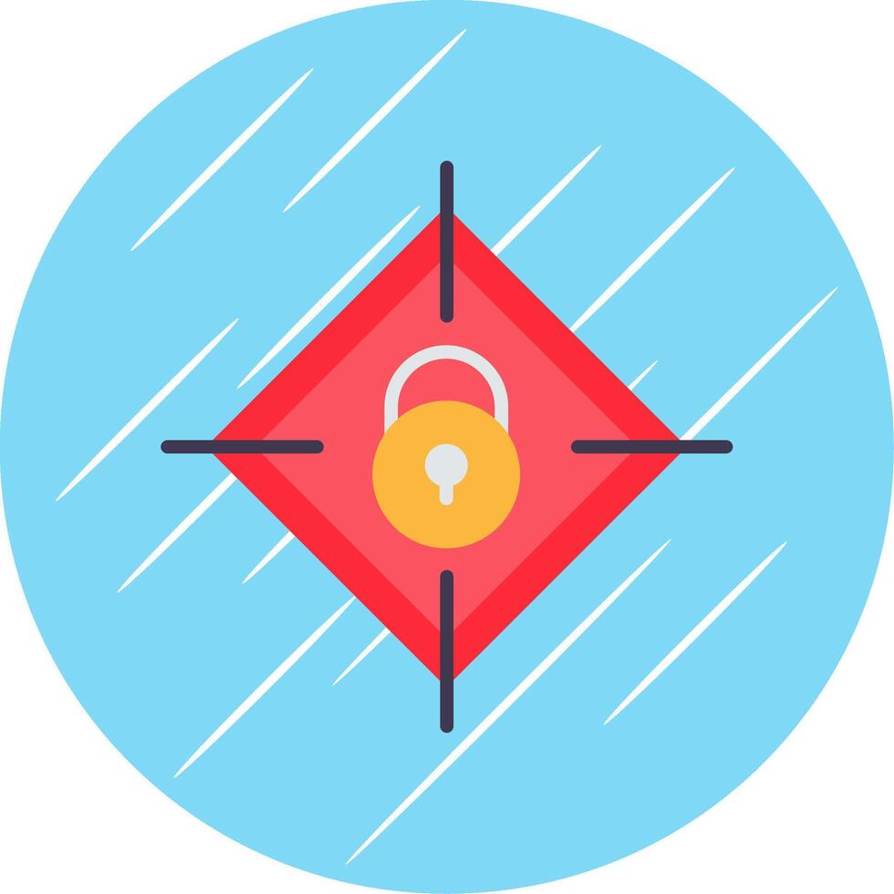 Target Secure Flat Circle Icon Design vector