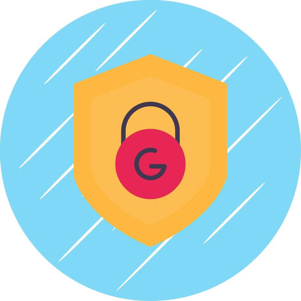 Social Media Security Flat Circle Icon Design vector