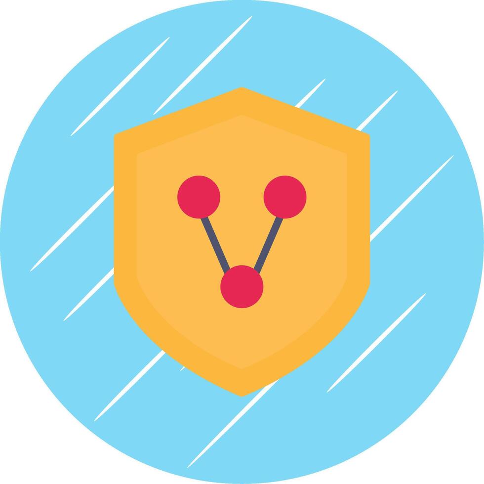 Connect Security Flat Circle Icon Design vector
