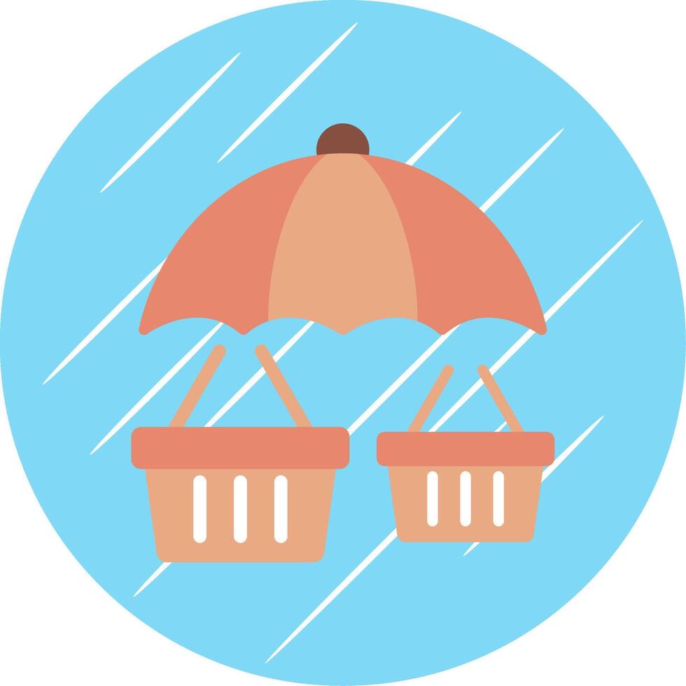 Commercial Insurance Flat Circle Icon Design vector