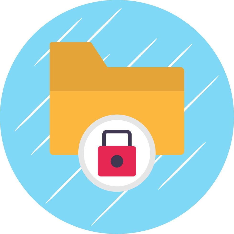 Data Security Flat Circle Icon Design vector