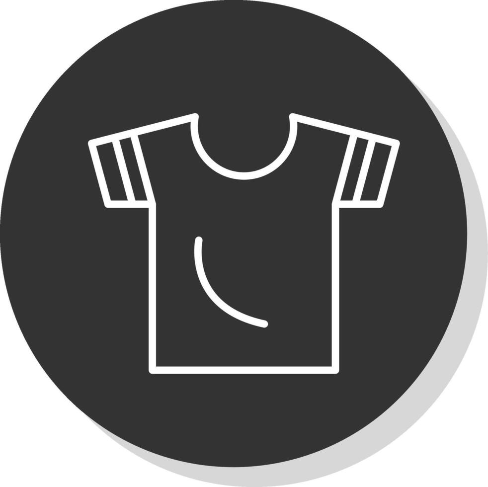 Shirt Line Shadow Circle Icon Design vector