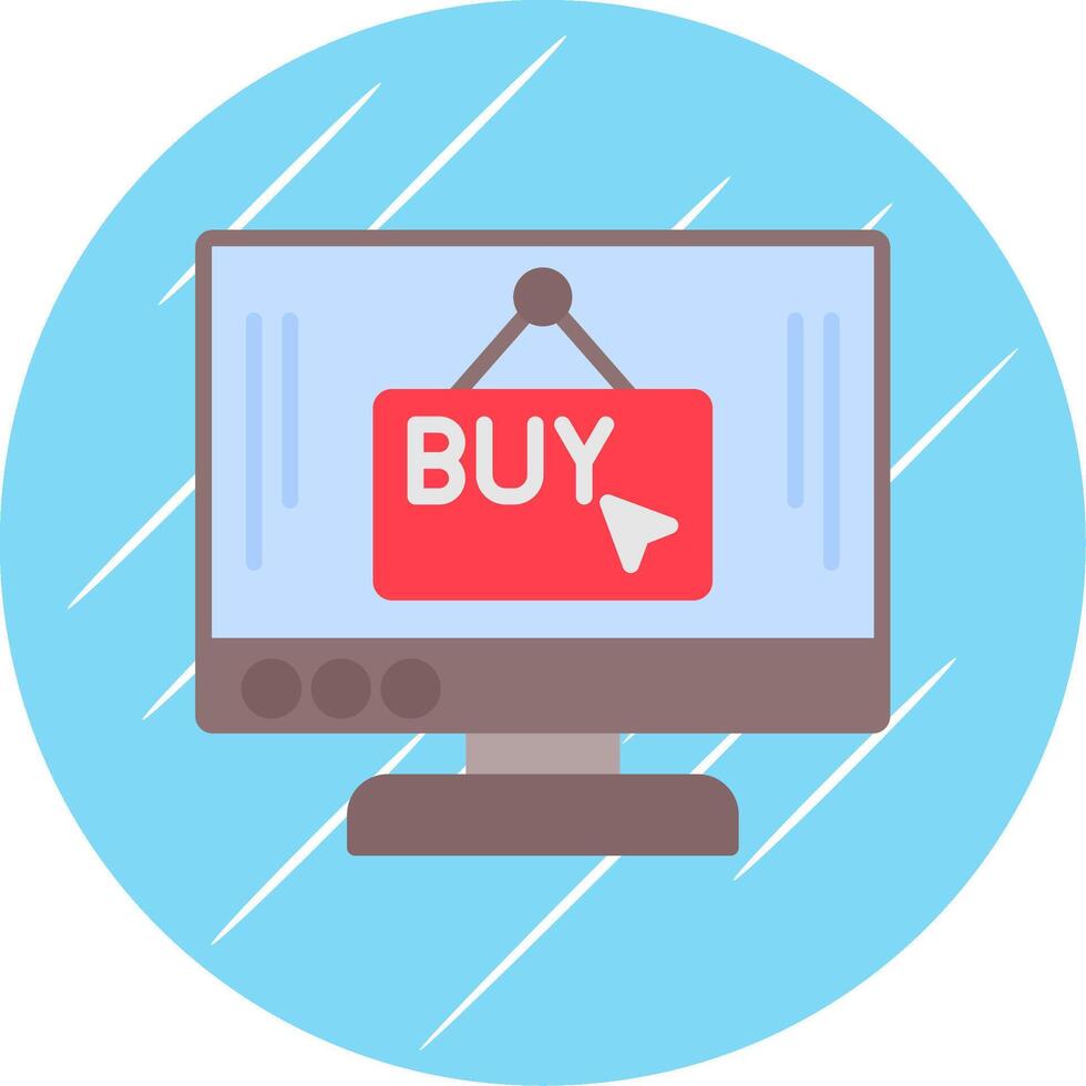 Buy Now Flat Circle Icon Design vector