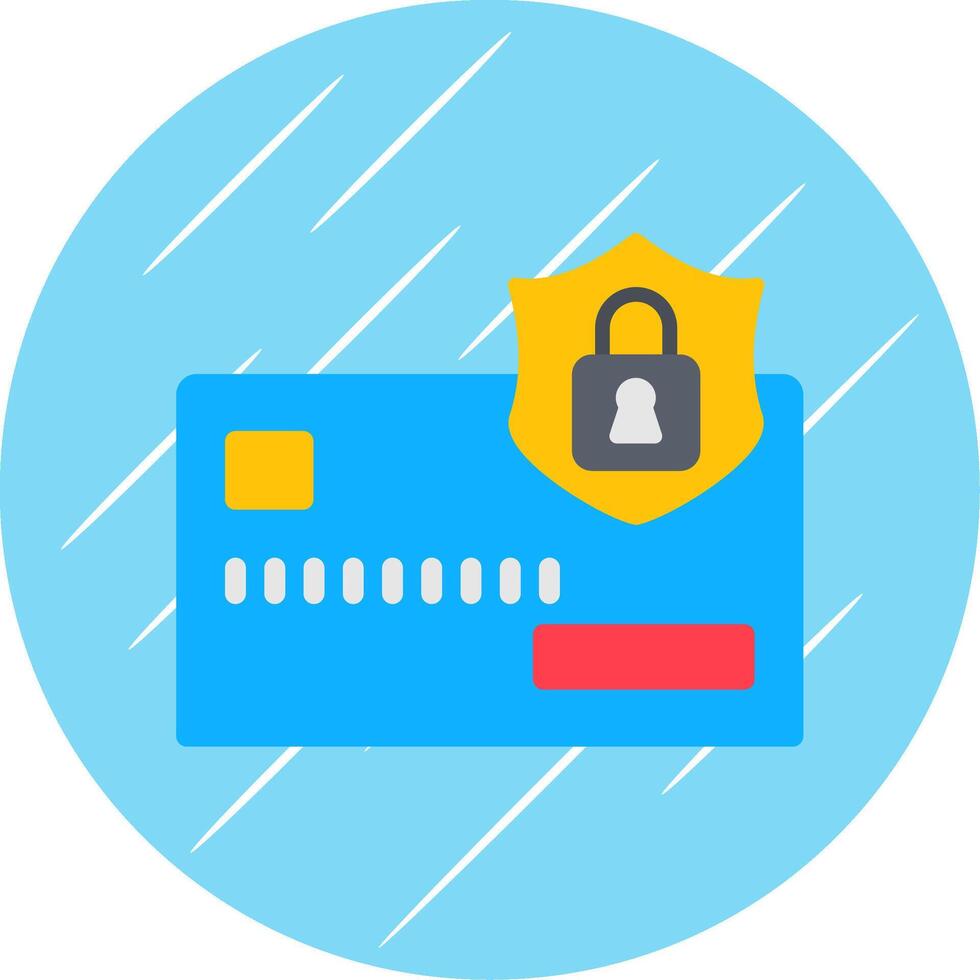 Secure Payment Flat Circle Icon Design vector