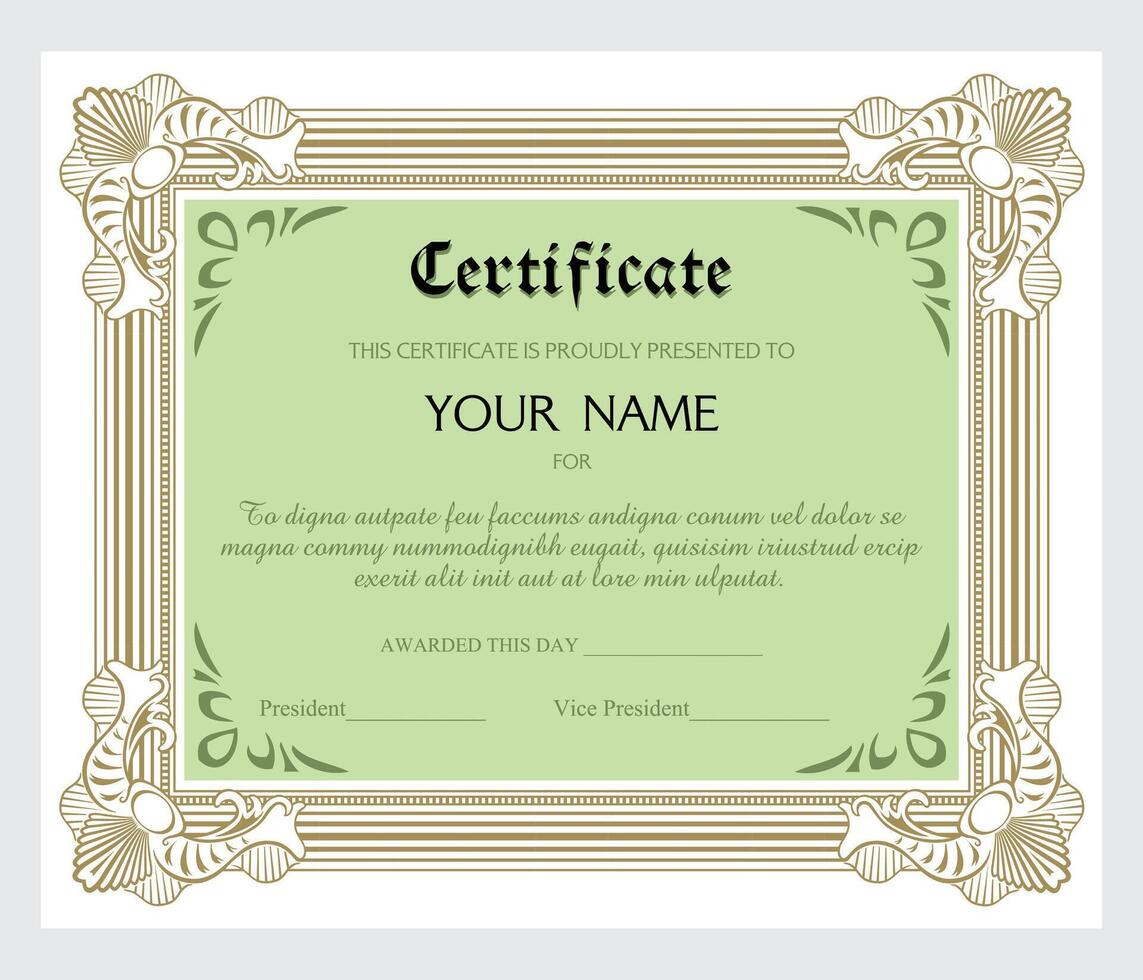 Business, Training Achievement Certificate Template. Certificate template with professional clean design. vector