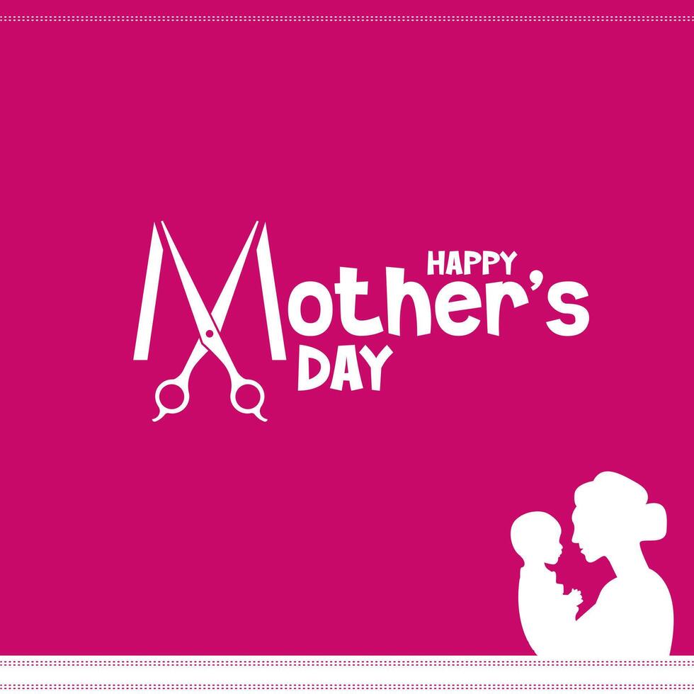 Mother's Day creative design for fashion garments tailors sewing clothes industry isolated illustration banner poster social media post graphics, Happy Mother's Day sewing machine vector