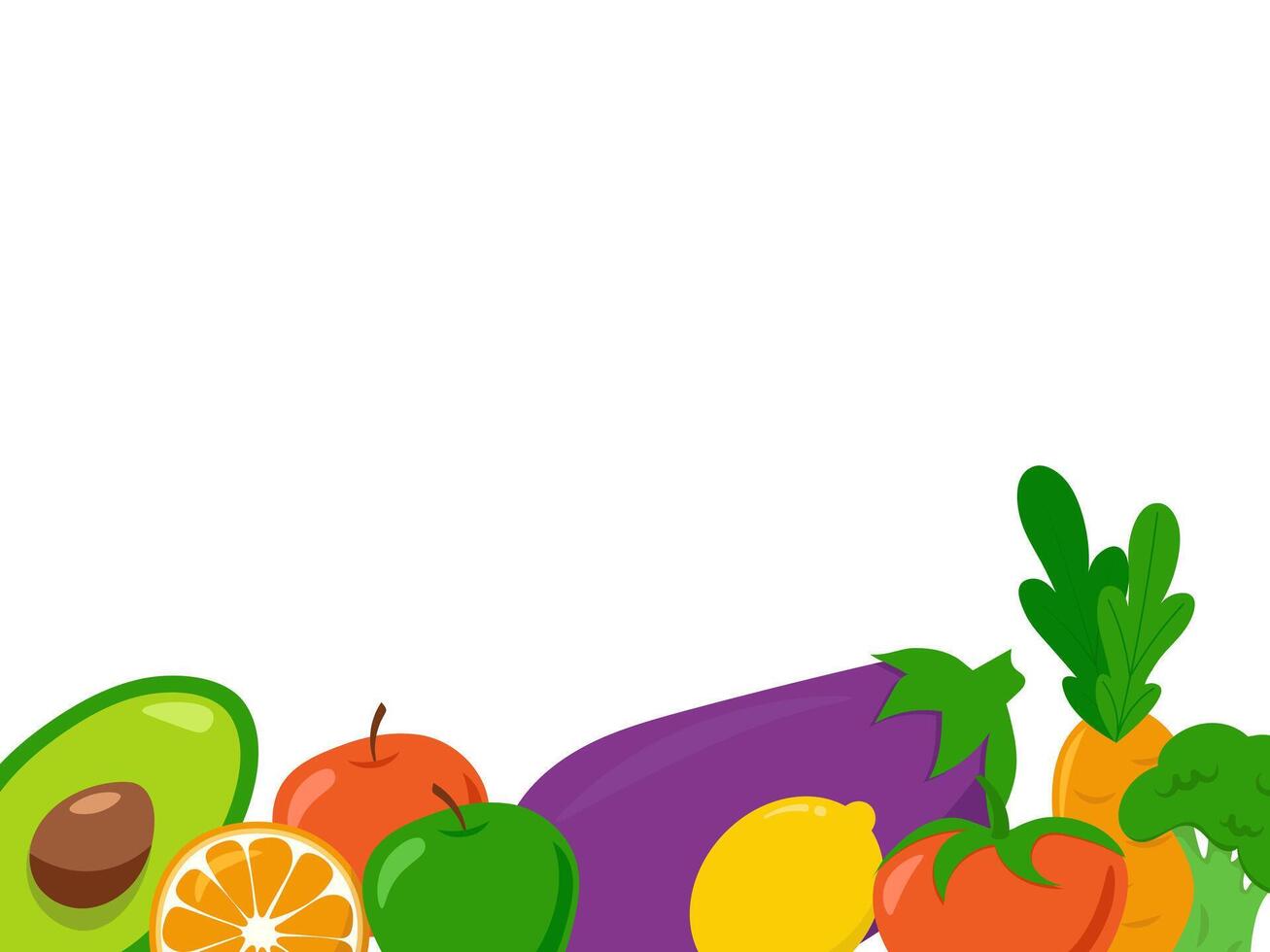 Background with healthy vegetables and copy space for text. illustration of bright abstract backdrop vector