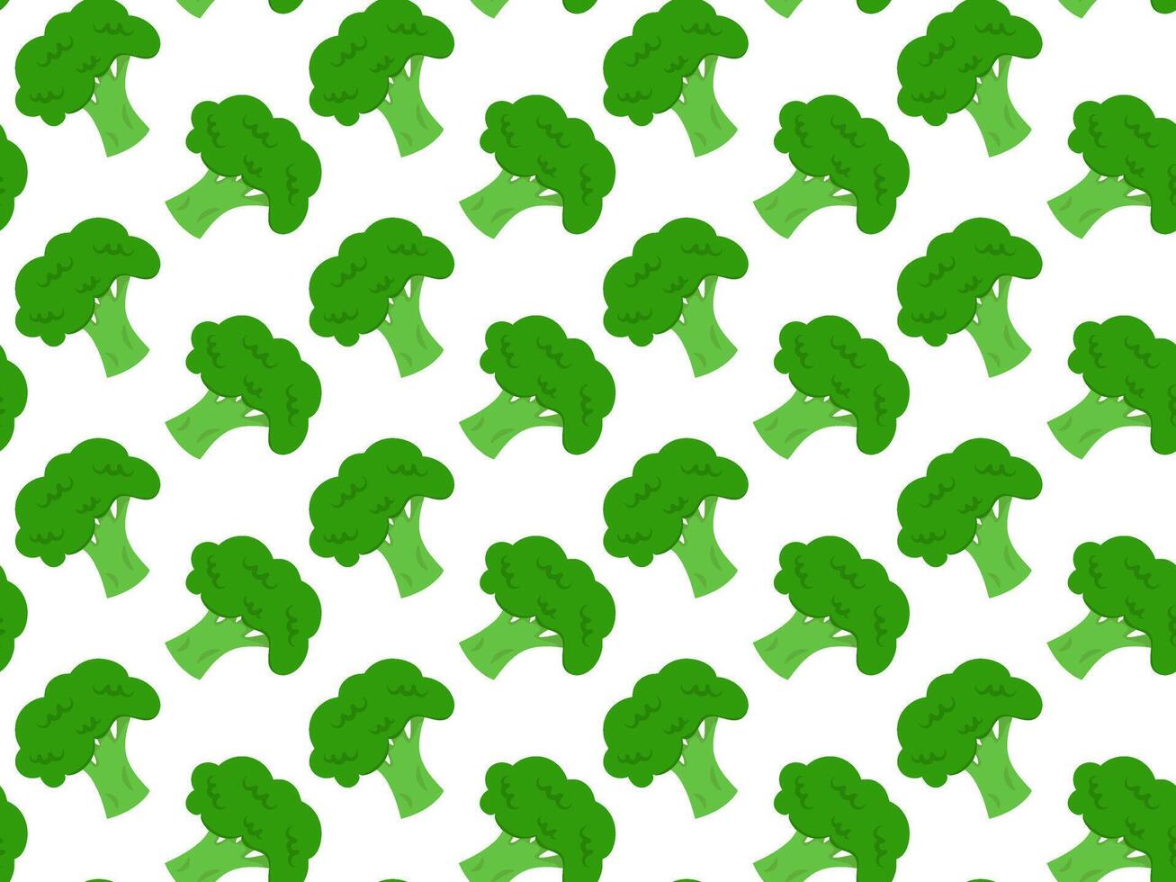 Broccoli seamless pattern. Bright repeating vegetable. Healthy food illustration vector