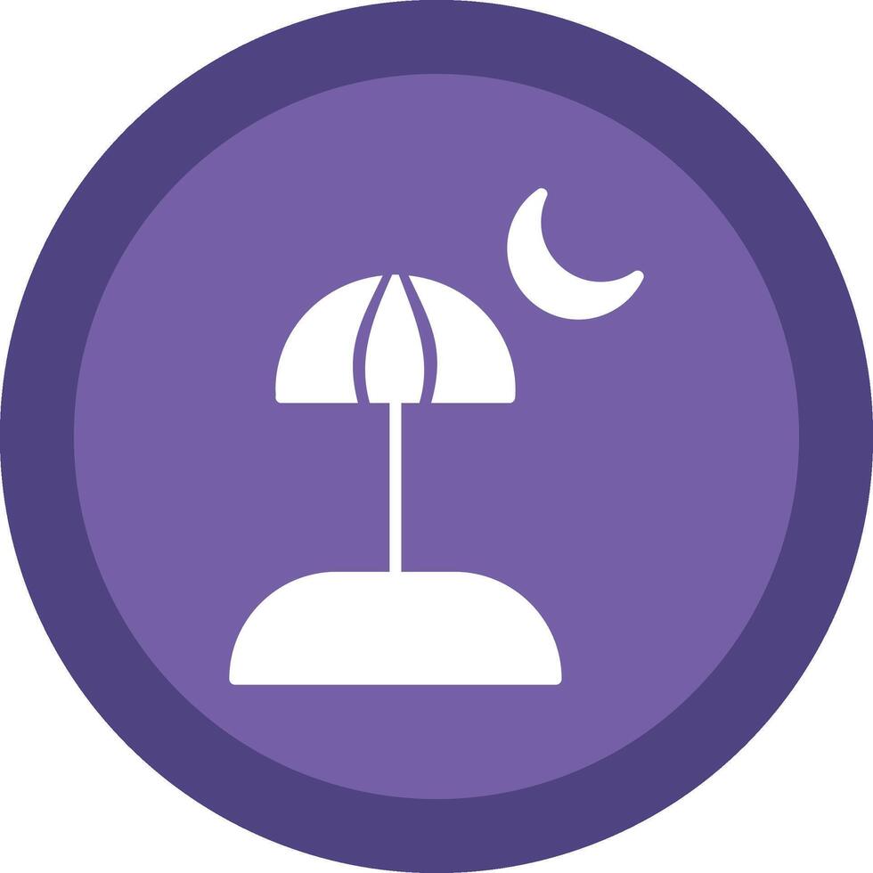 Beach Line Shadow Circle Icon Design vector