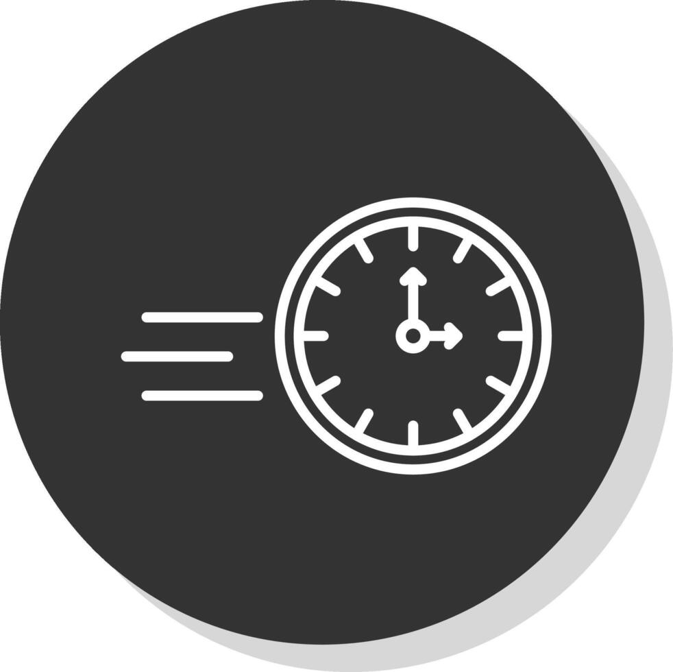 On Time Line Shadow Circle Icon Design vector