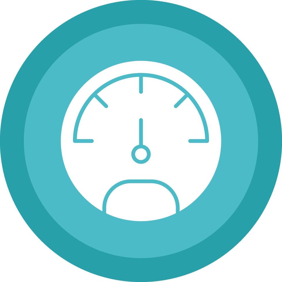 Speedo Meter Line Shadow Circle Icon Design vector
