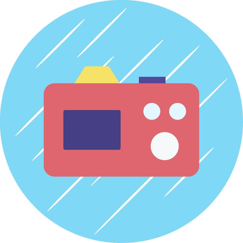 Camera Flat Circle Icon Design vector