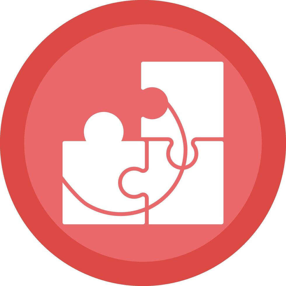 Puzzled Line Shadow Circle Icon Design vector