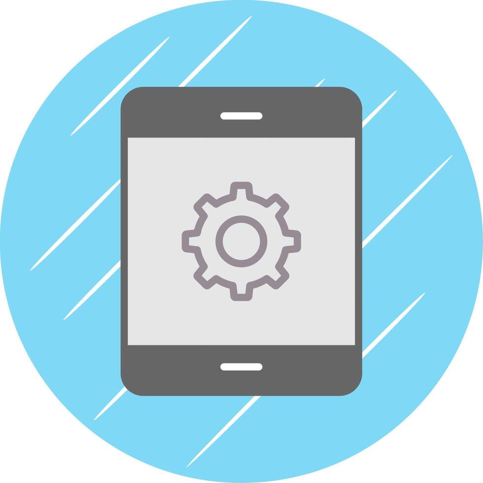 Mobile Phone Flat Circle Icon Design vector