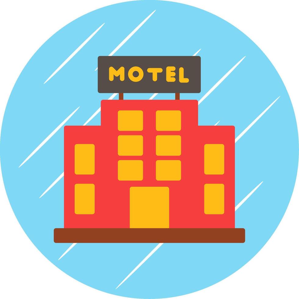 Motel Flat Circle Icon Design vector