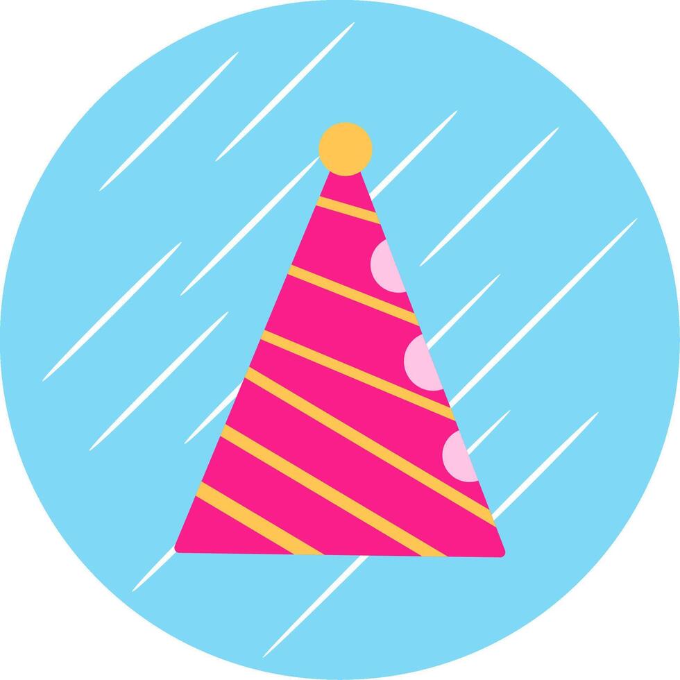 Hat Flat Circle Icon Design vector