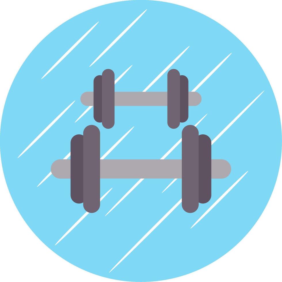 Dumbbell Flat Circle Icon Design vector