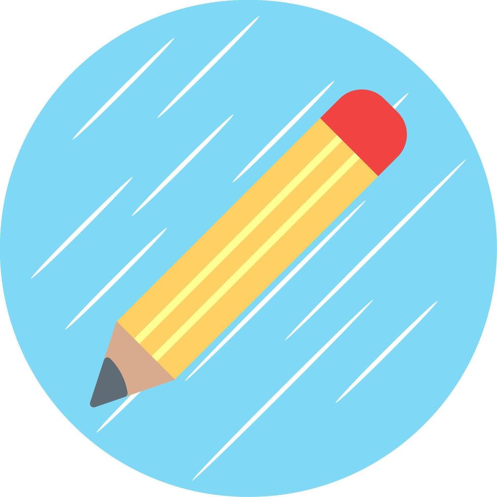 Pencil Flat Circle Icon Design vector