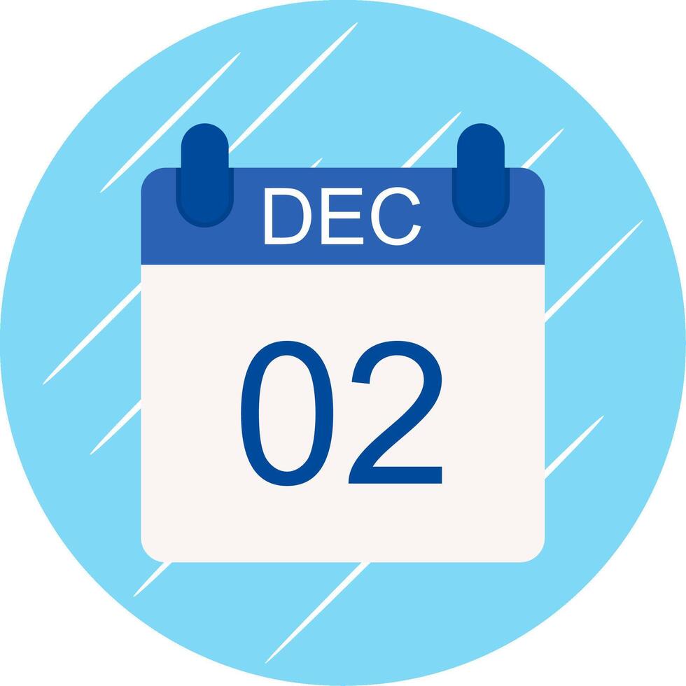 December Flat Circle Icon Design vector