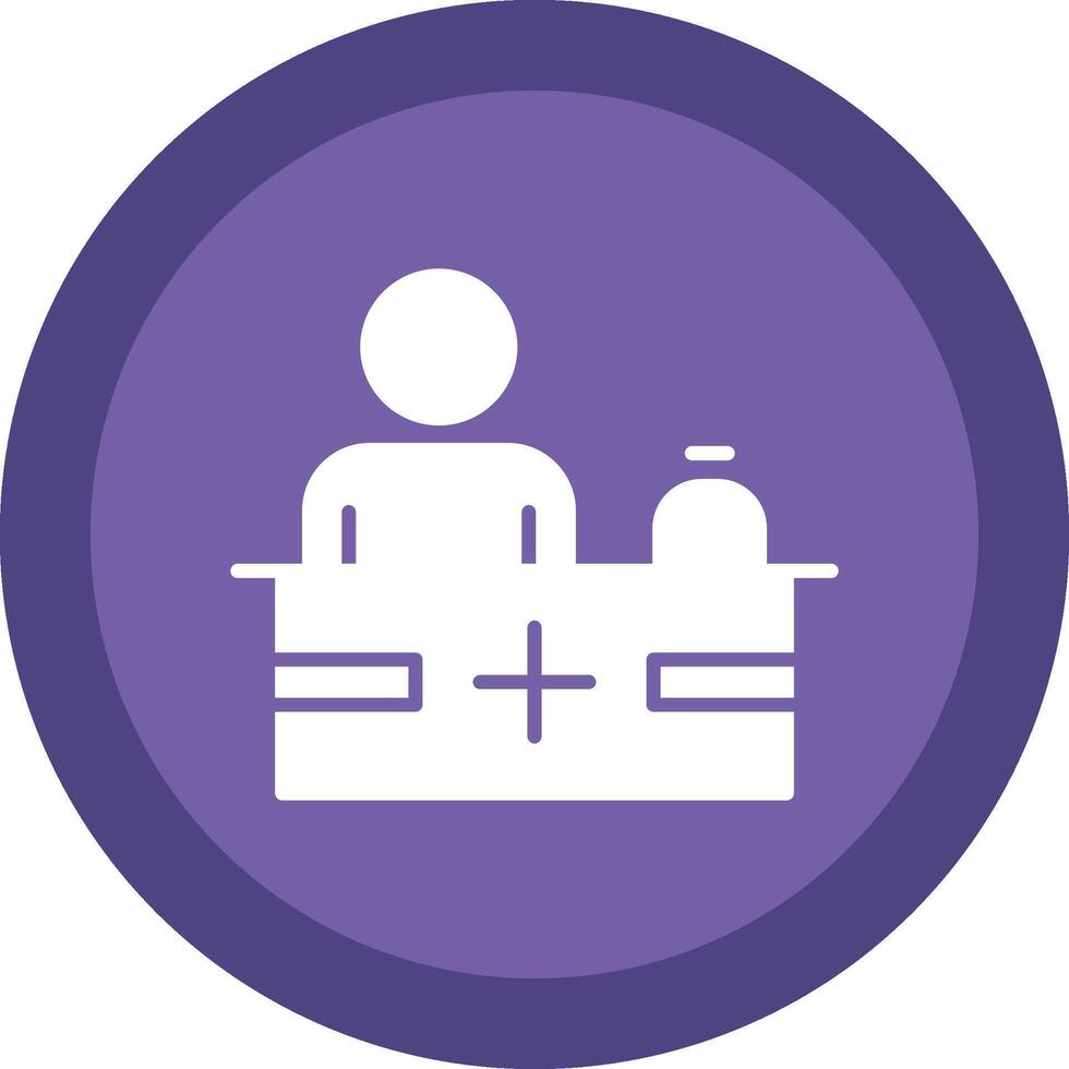 Reception Line Shadow Circle Icon Design vector