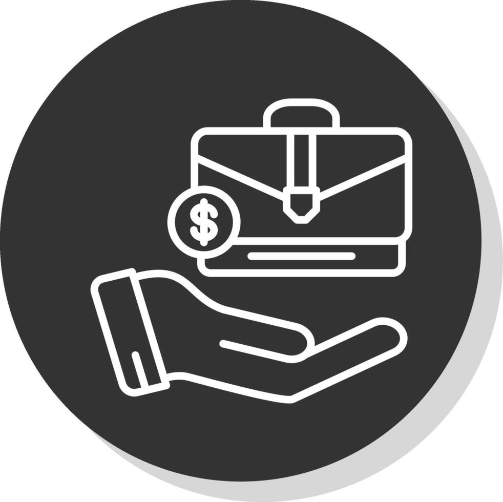 Growth Line Shadow Circle Icon Design vector