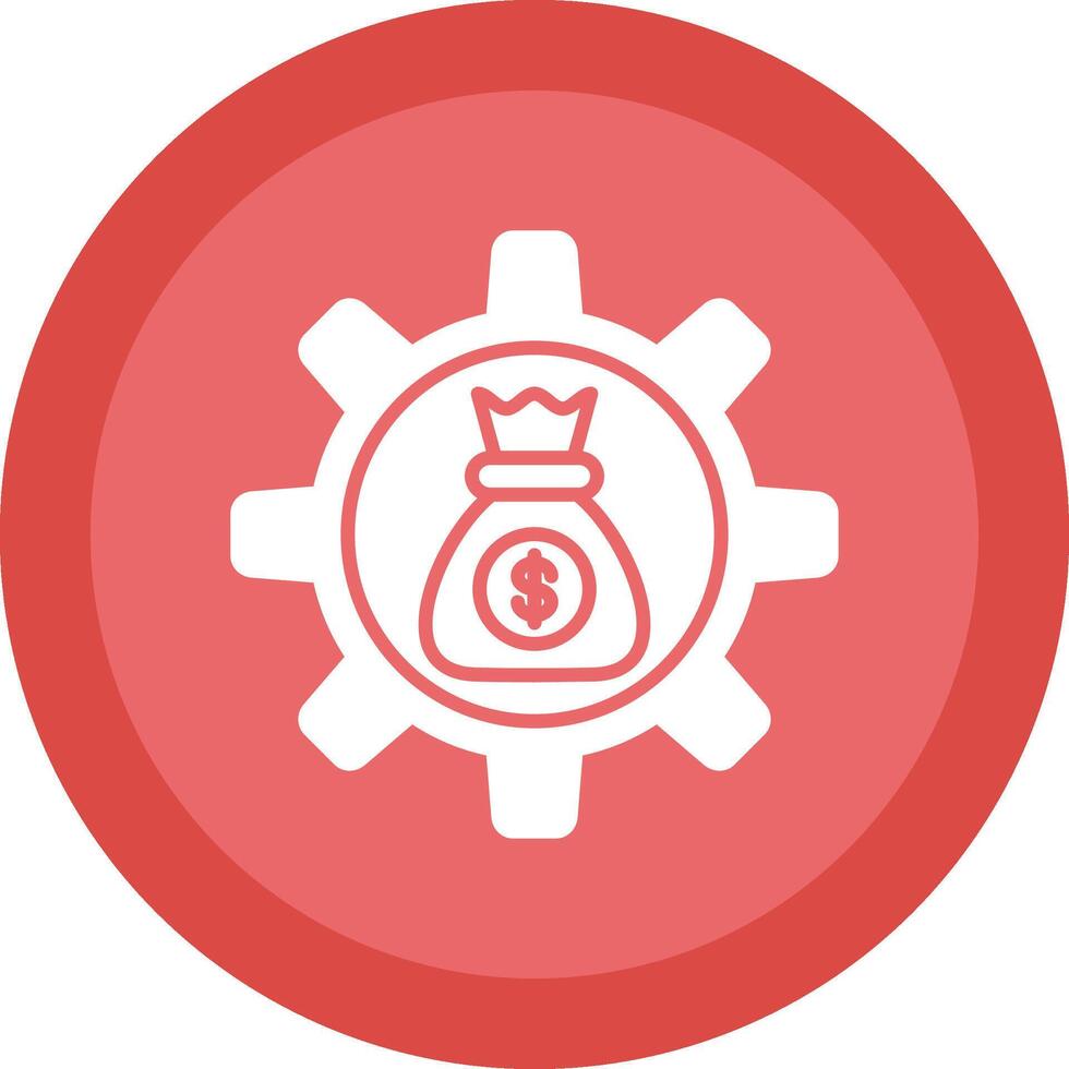 Asset Management Line Shadow Circle Icon Design vector