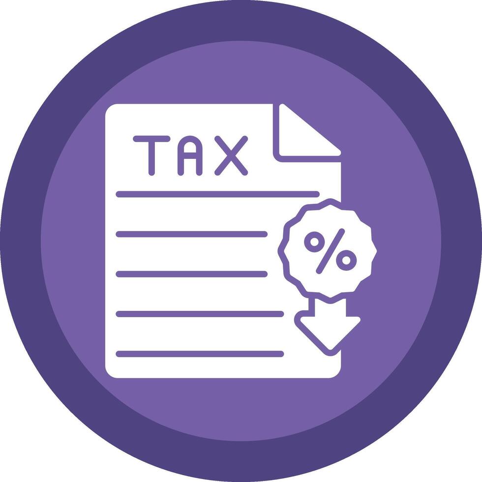 Tax Line Shadow Circle Icon Design vector