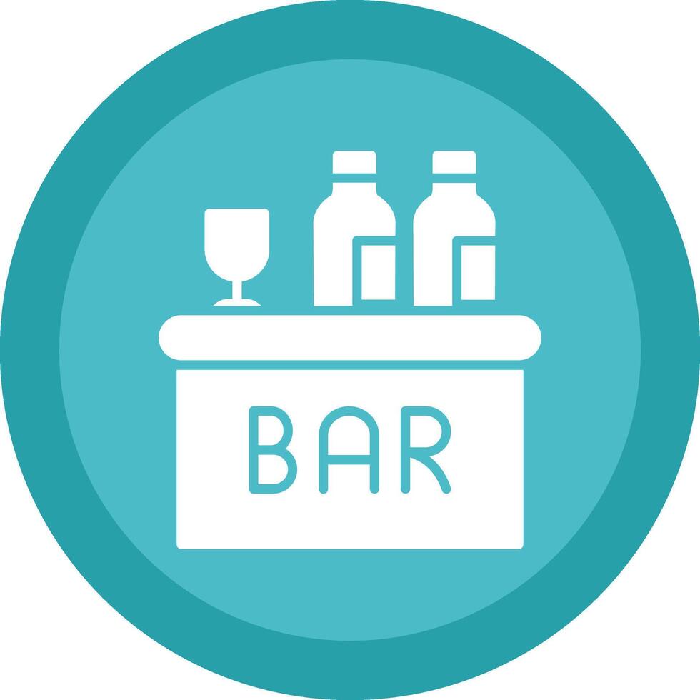 Bar Line Shadow Circle Icon Design vector