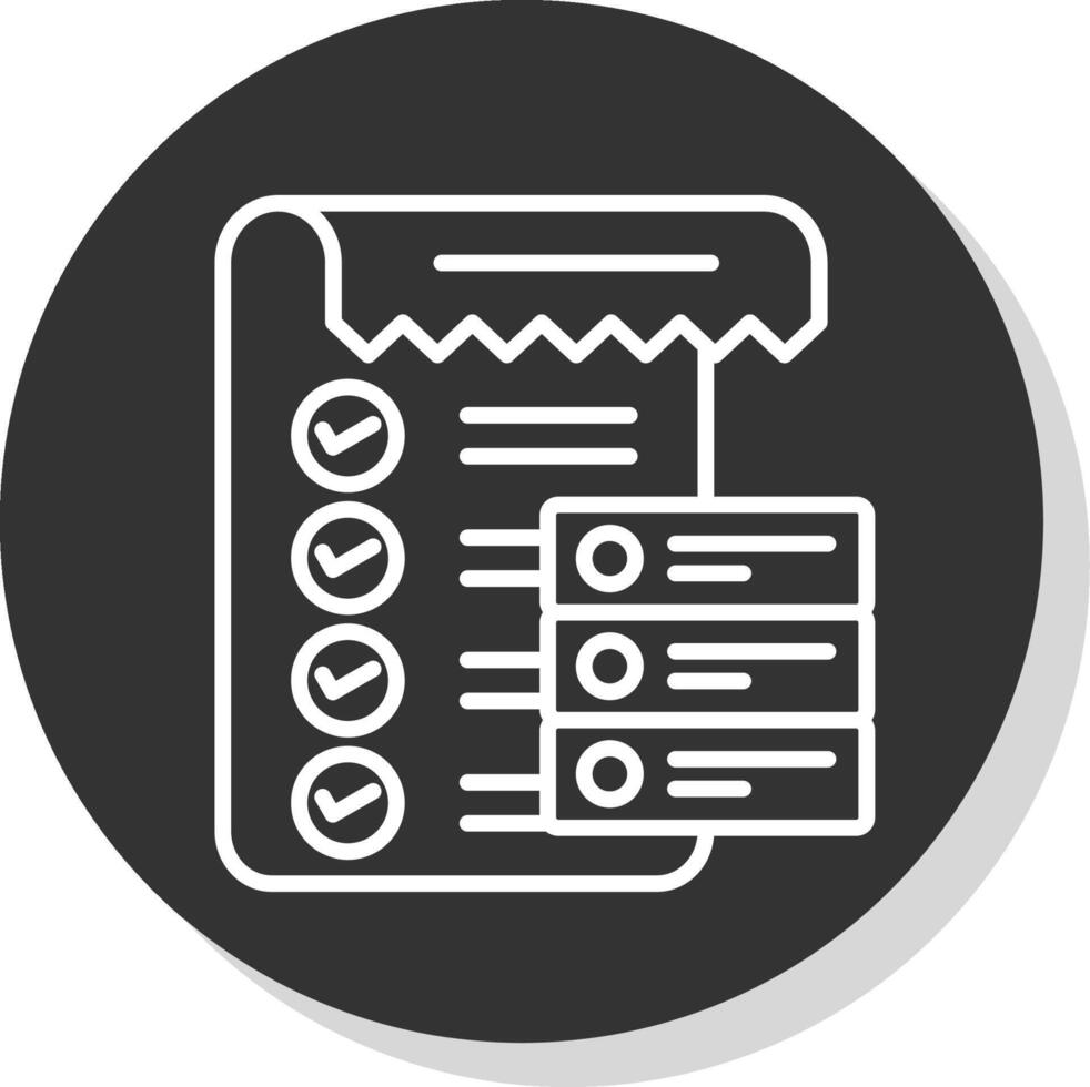 Data List Line Shadow Circle Icon Design vector
