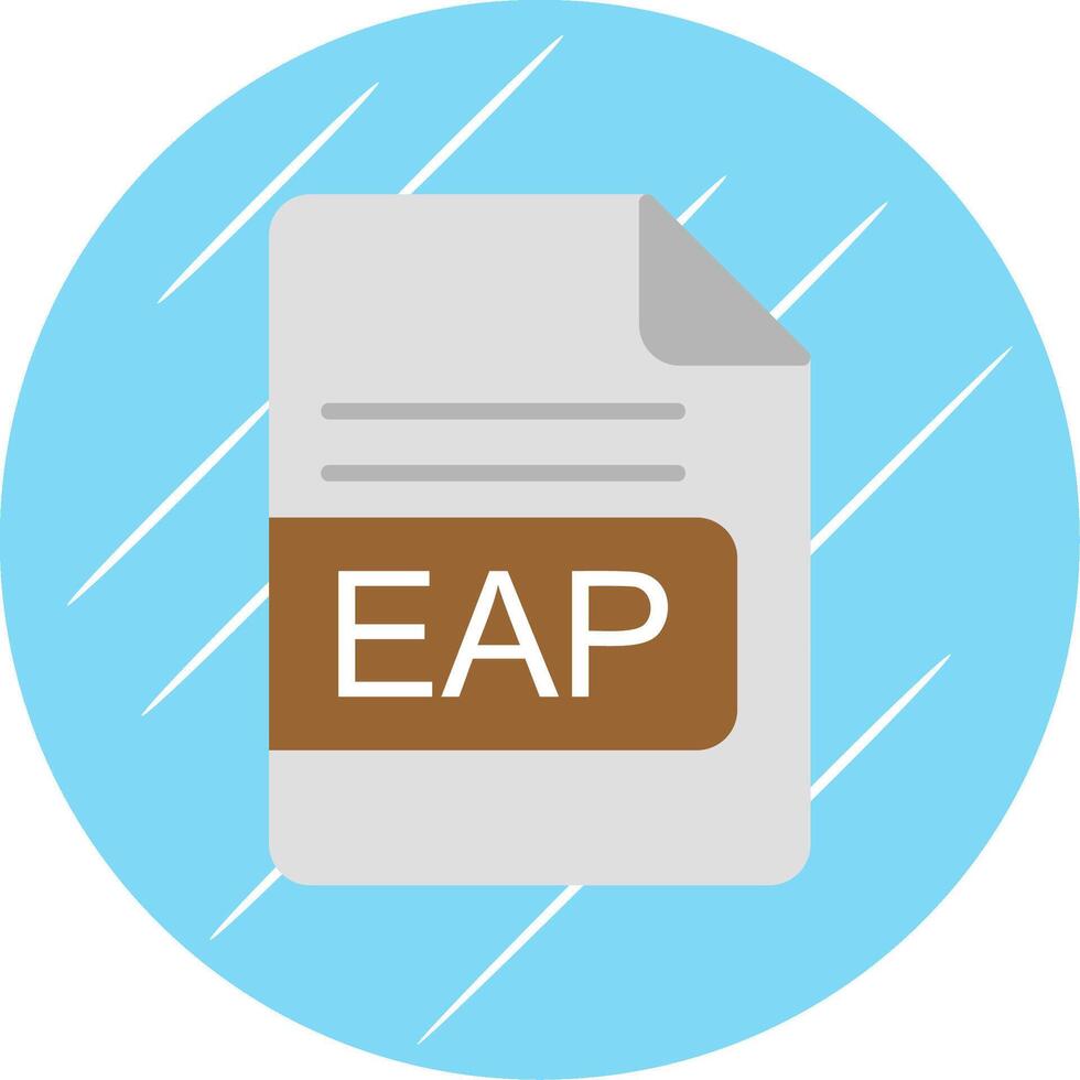 EAP File Format Flat Circle Icon Design vector