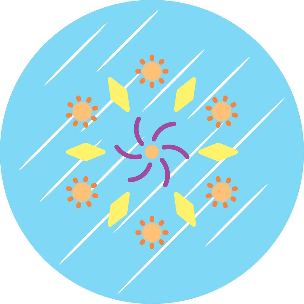 Firework Flat Circle Icon Design vector
