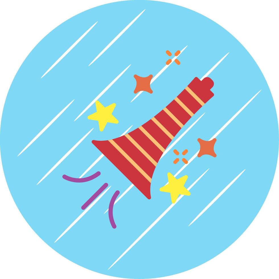 Trumpet Flat Circle Icon Design vector