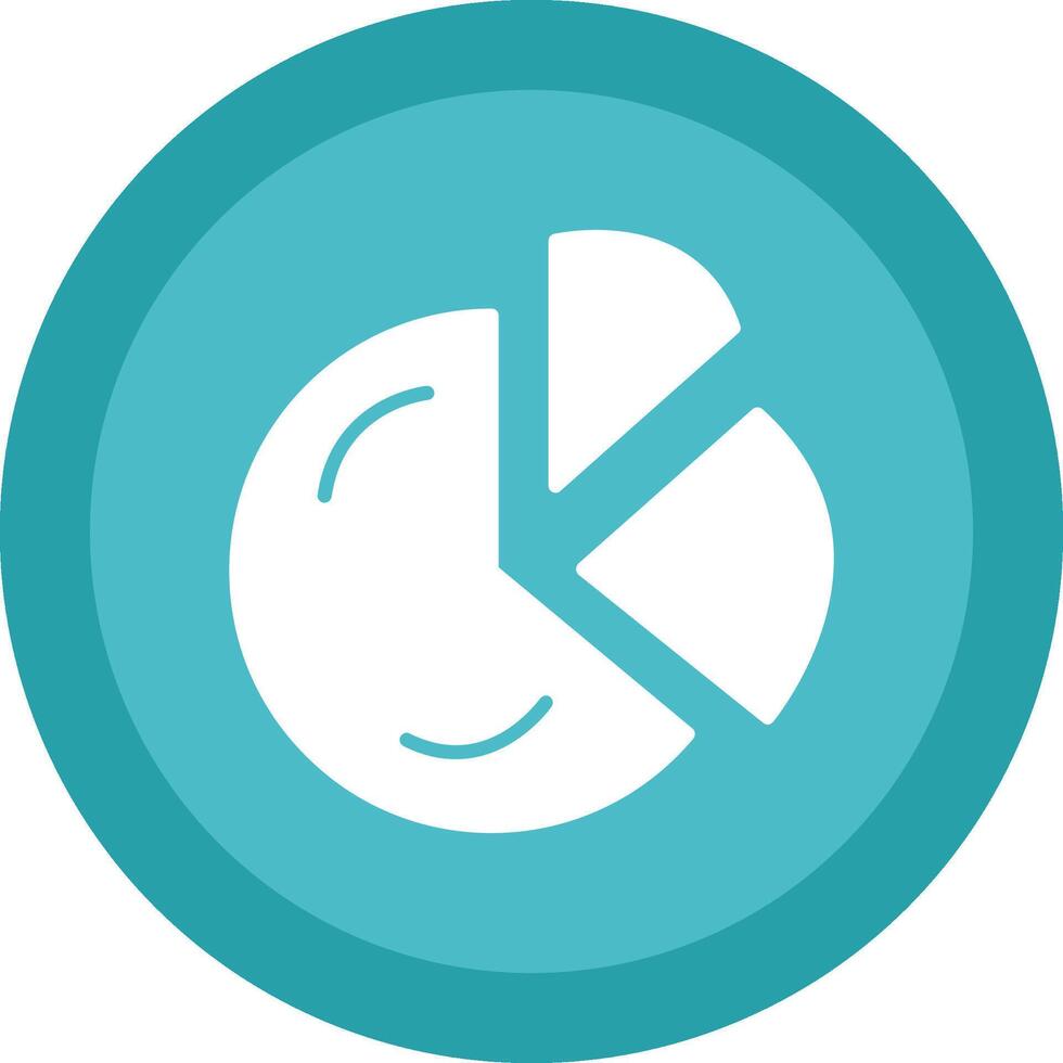 Pie Chart Line Shadow Circle Icon Design vector