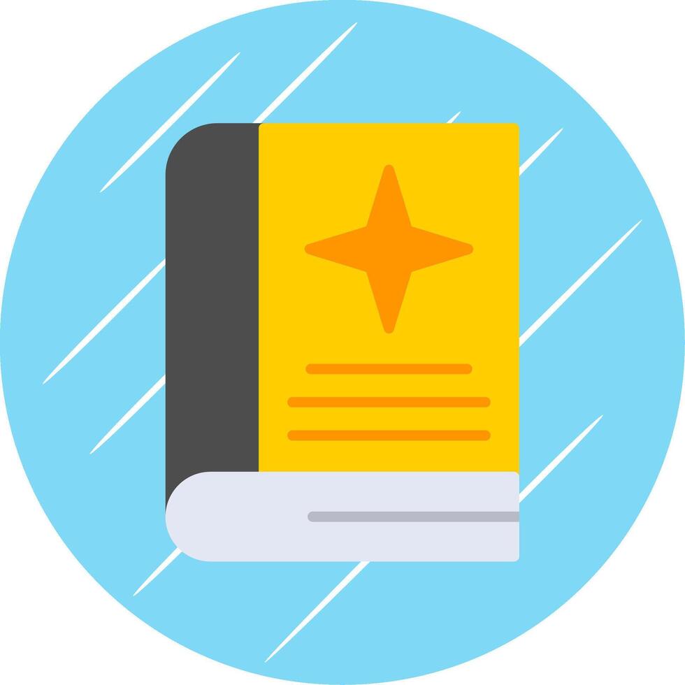 Spell Book Flat Circle Icon Design vector