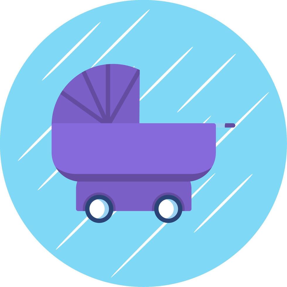 Pram Flat Circle Icon Design vector