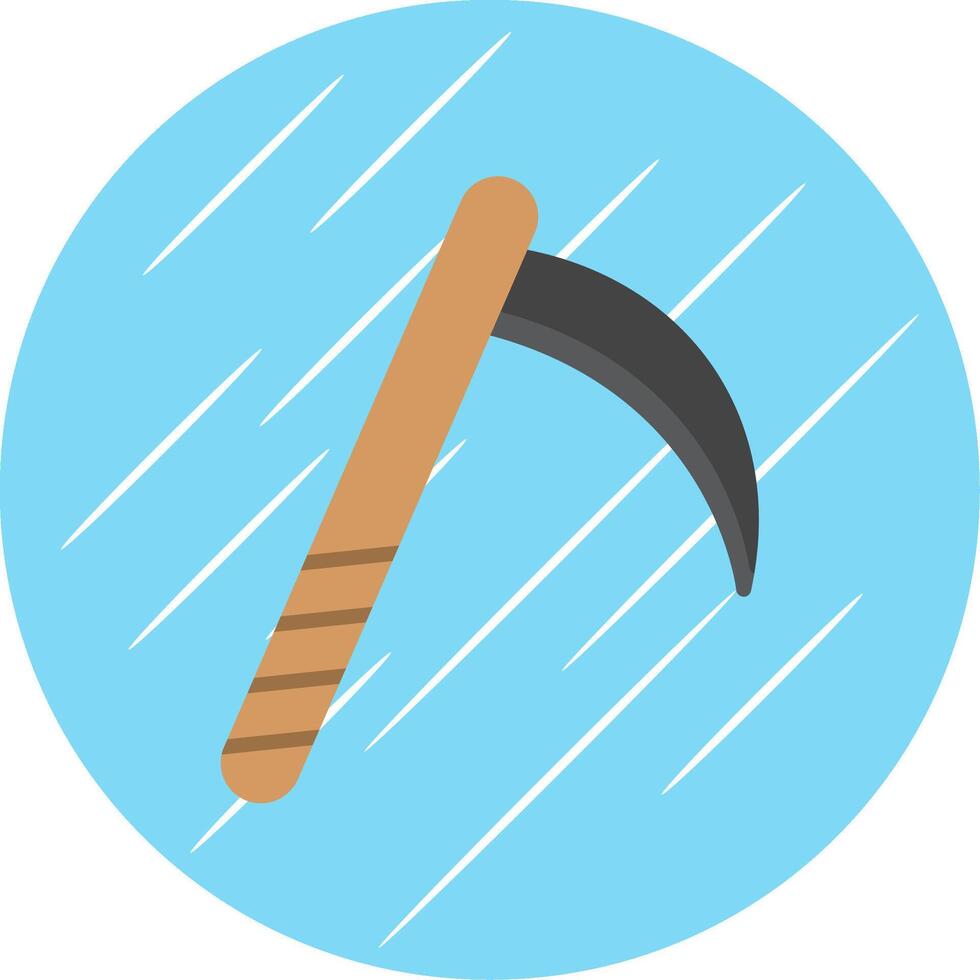 Scythe Flat Circle Icon Design vector