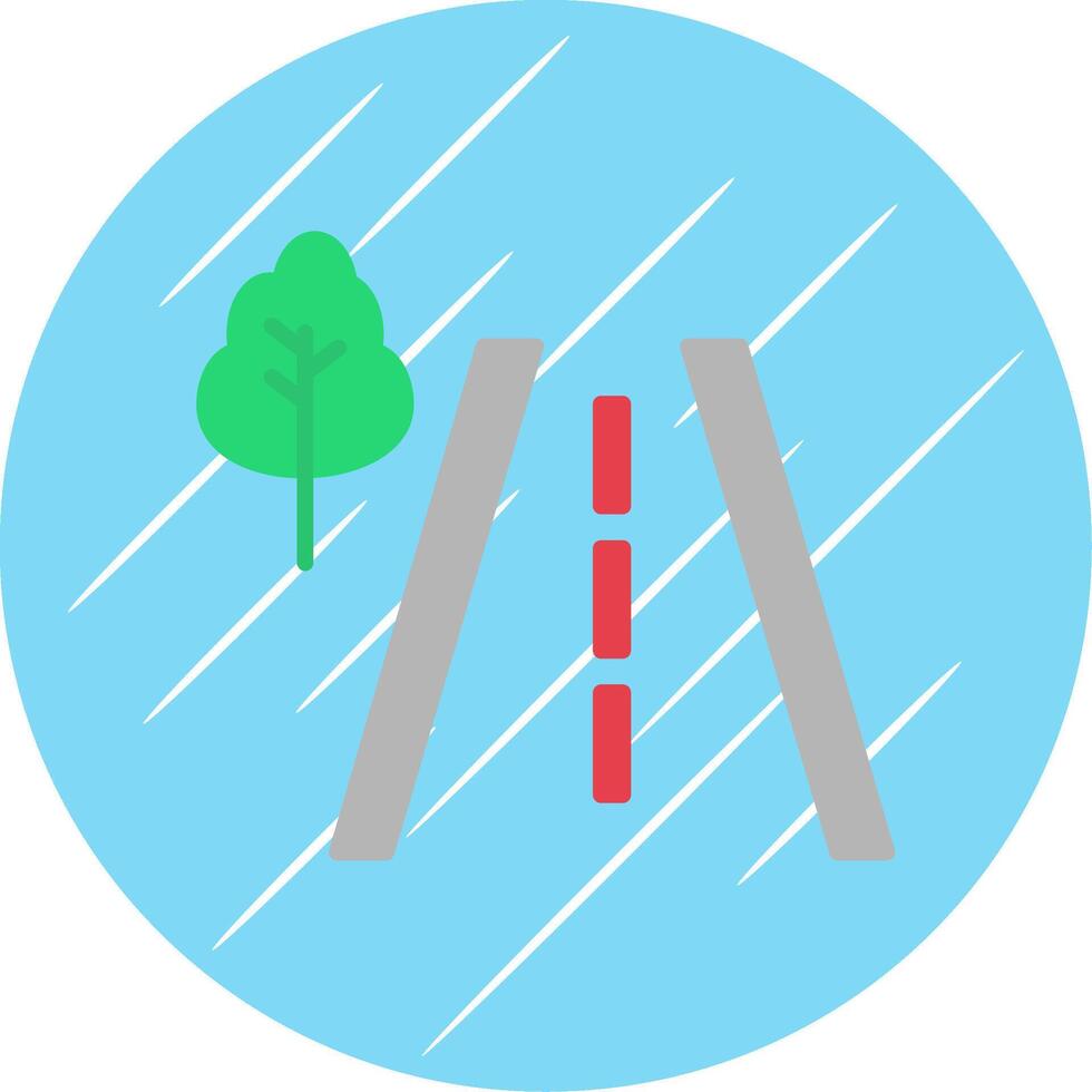 Road Flat Circle Icon Design vector