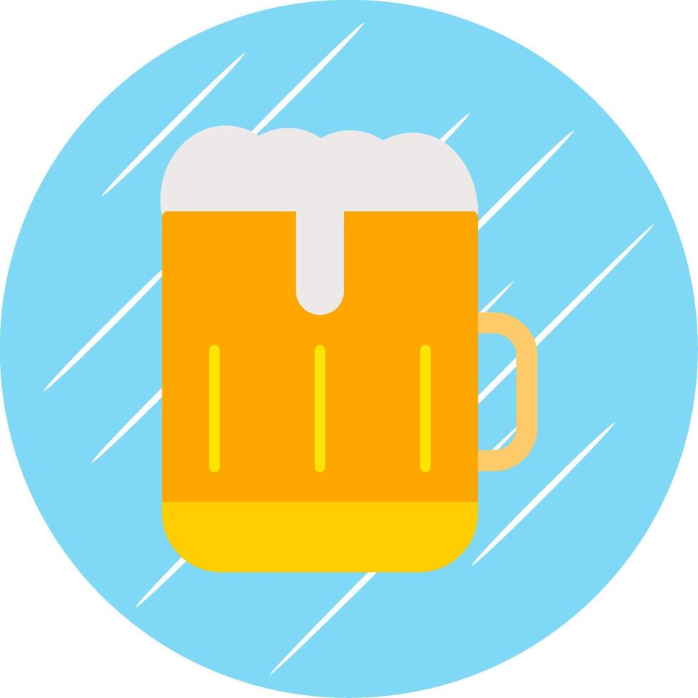 Bar Flat Circle Icon Design vector