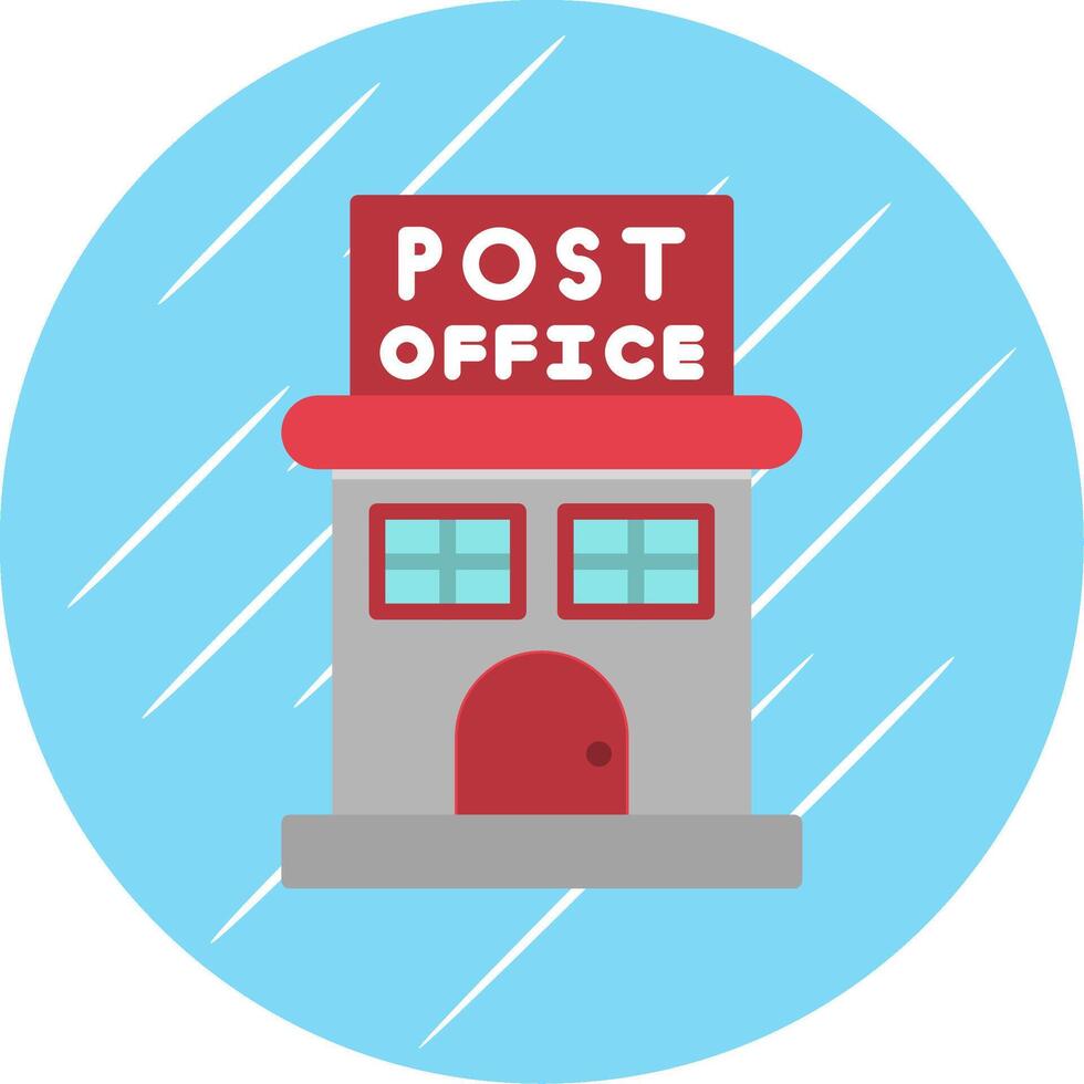 Post Office Flat Circle Icon Design vector