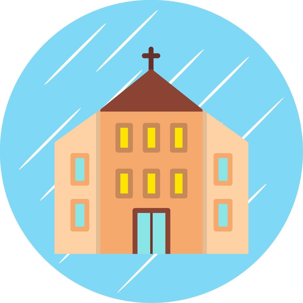 Iglesia plano circulo icono diseño vector