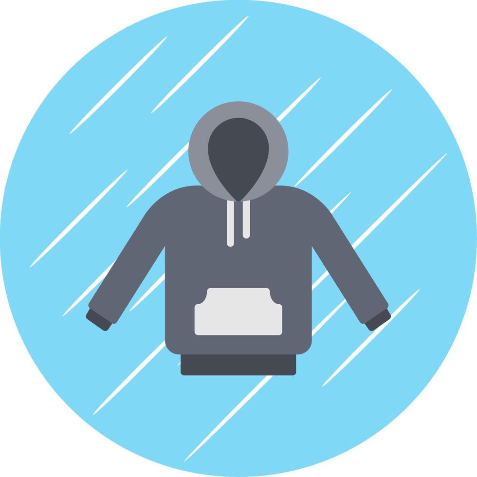 Hoodie Flat Circle Icon Design vector