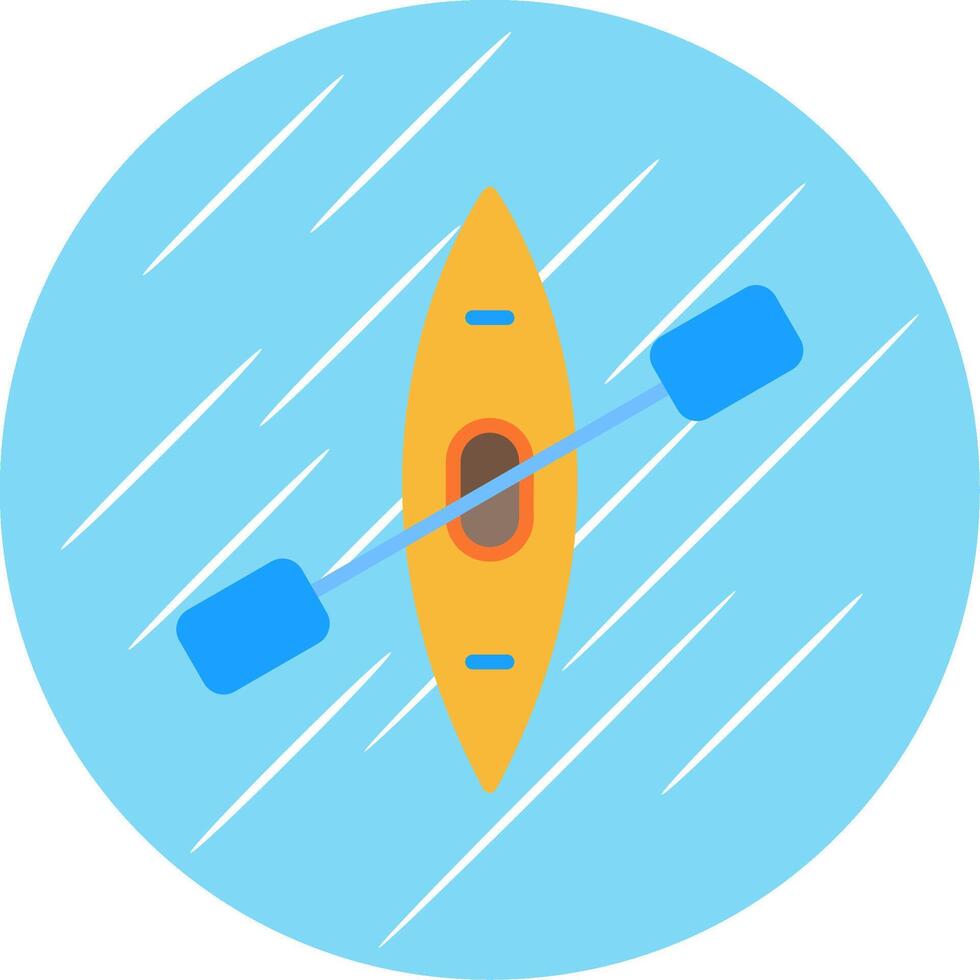 Canoe Flat Circle Icon Design vector